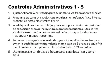 Slide 80: Controles Administrativos 1 - 5