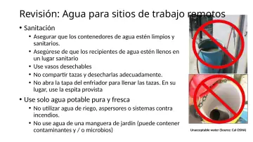 Slide 82: Revisión: Agua para sitios de trabajo remotos