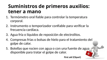 Slide 90: Suministros de primeros auxilios: tener a mano