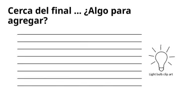 Slide 93: Cerca del final ... ¿Algo para agregar?