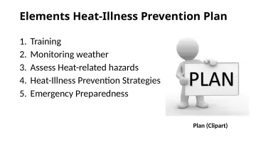 Slide 13: Elements Heat-Illness Prevention Plan