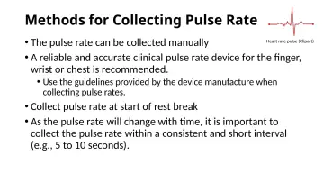 Slide 70: Methods for Collecting Pulse Rate