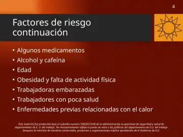 Slide 4: Factores de riesgo continuación