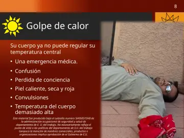 Slide 8: Golpe de calor