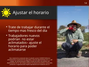 Slide 14: Ajustar el horario