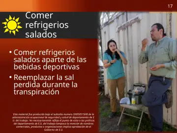 Slide 17: Comer refrigerios salados