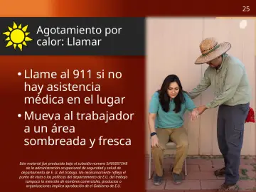 Slide 25: Agotamiento por calor: Llamar
