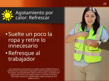 Slide 26: Agotamiento por calor: Refrescar