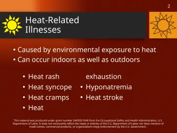 Slide 2: Heat-Related Illnesses