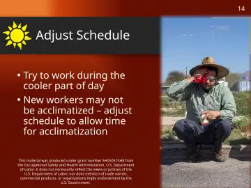 Slide 14: Adjust Schedule