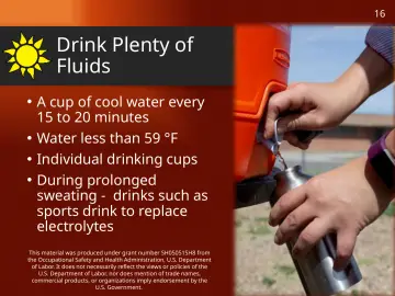 Slide 16: Drink Plenty of Fluids