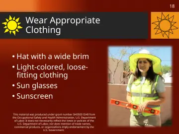 Slide 18: Wear Appropriate Clothing
