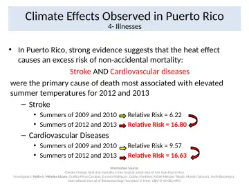 Slide 10: Climate Effects Observed in Puerto Rico