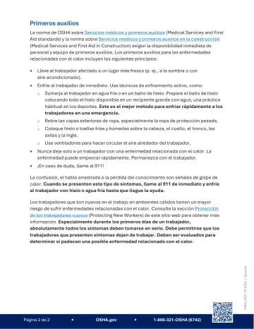 Page 2: Primeros auxilios