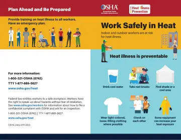 Page 1: Work Safely in Heat