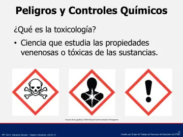 Slide 12: Peligros y Controles Químicos