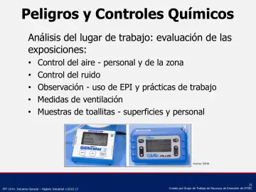 Slide 25: Peligros y Controles Químicos