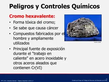 Slide 31: Peligros y Controles Químicos