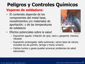 Slide 35: Peligros y Controles Químicos