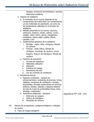 Page 8: tanques, accesorios de fontanería y muchas aleaciones metálicas.