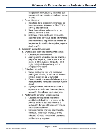 Page 12: congelación de músculos y tendones, que provoca entumecimiento, es indolora y dura al…
