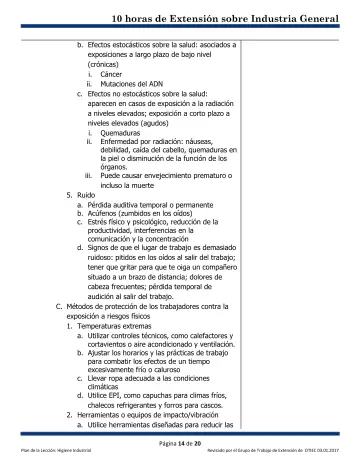 Page 14: b. Efectos estocásticos sobre la salud: asociados a exposiciones a largo plazo de bajo…