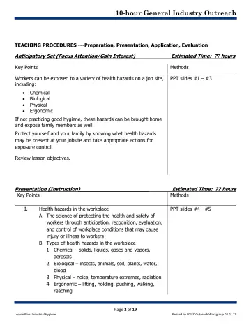 Page 2: TEACHING PROCEDURES ---Preparation, Presentation, Application, Evaluation