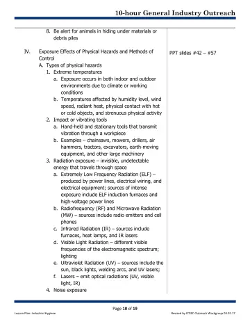 Page 10: 8. Be alert for animals in hiding under materials or debris piles