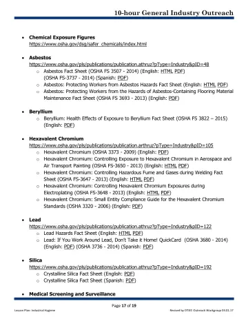 Page 17: Chemical Exposure Figures https://www.osha.gov/dsg/safer_chemicals/index.html