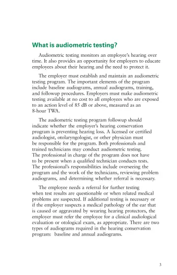 Page 9: What is audiometric testing?