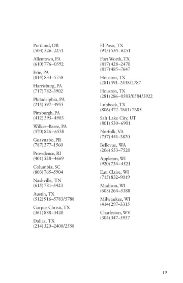 Page 25: Portland, OR (503) 326–2251