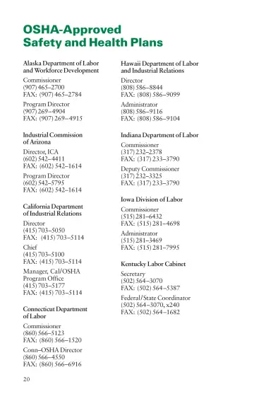 Page 26: OSHA-Approved Safety and Health Plans