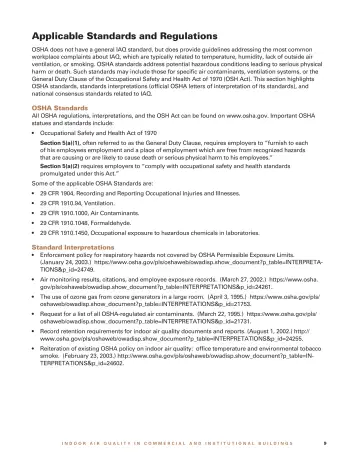 Page 11: Applicable Standards and Regulations