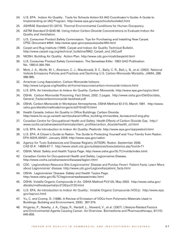 Page 29: 24. U.S. EPA. Indoor Air Quality. Tools for Schools Action Kit IAQ Coordinator’s Guide: A…