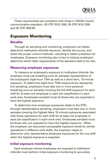 Page 7: Exposure Monitoring