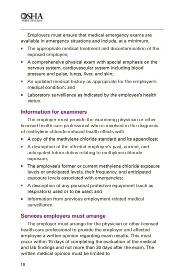 Page 12: Information for examiners