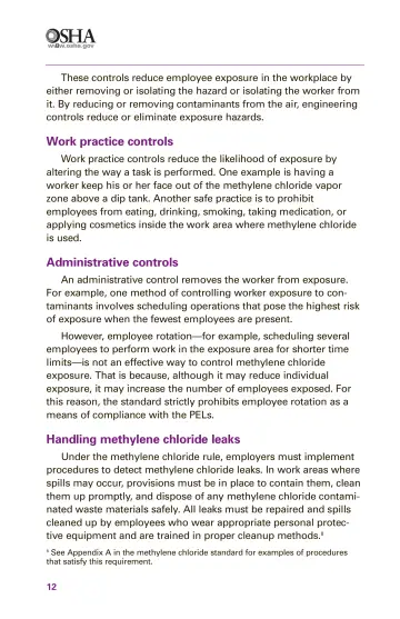 Page 14: Work practice controls