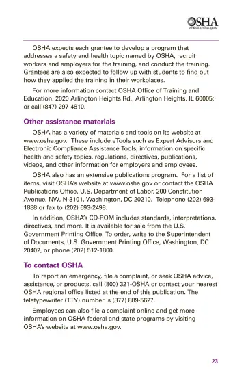Page 25: Other assistance materials