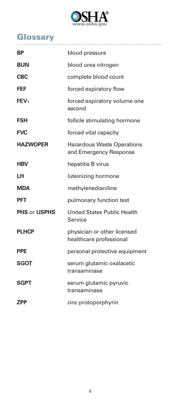 Page 6: Glossary