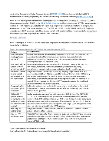 Page 3: construction Occupational Noise Exposure Standard (29 CFR 1926.52) and document individual…