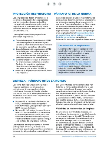 Page 19: PROTECCIÓN RESPIRATORIA – PÁRRAFO (G) DE LA NORMA