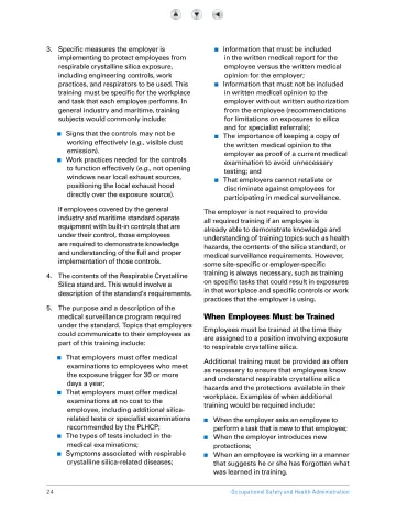 Page 29: 3. Specific measures the employer is implementing to protect employees from respirable…