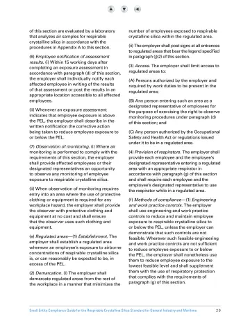 Page 34: of this section are evaluated by a laboratory that analyzes air samples for respirable…