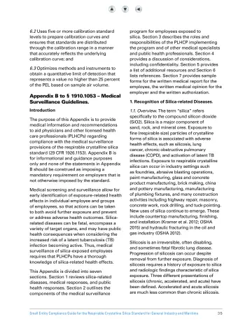 Page 40: Appendix B to § 1910.1053 – Medical Surveillance Guidelines.