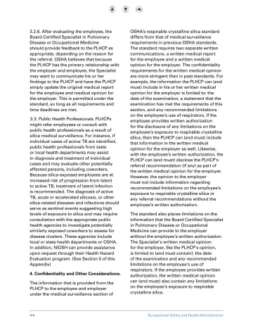 Page 49: 3.2.6. After evaluating the employee, the Board Certified Specialist in Pulmonary Disease…