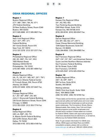 Page 59: OSHA REGIONAL OFFICES