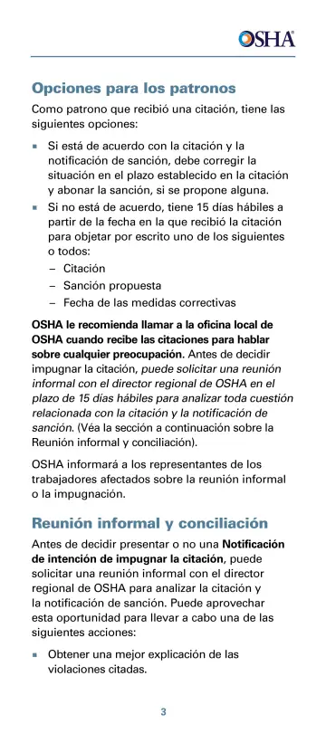 Page 7: Opciones para los patronos
