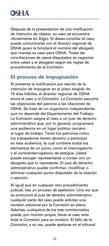 Page 14: El proceso de impugnación