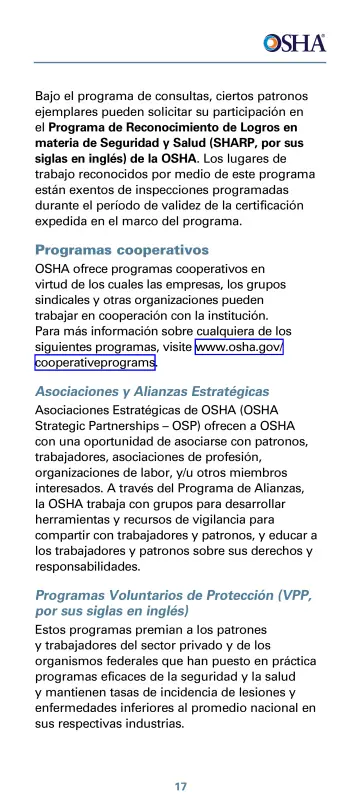 Page 21: Bajo el programa de consultas, ciertos patronos ejemplares pueden solicitar su…