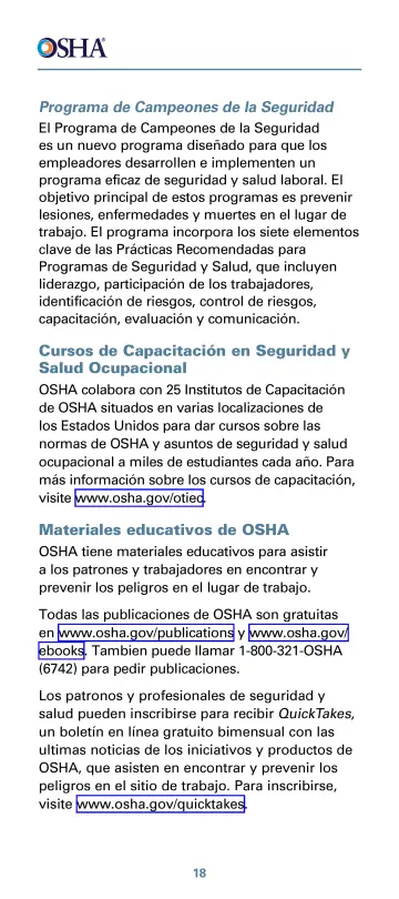 Page 22: Programa de Campeones de la Seguridad